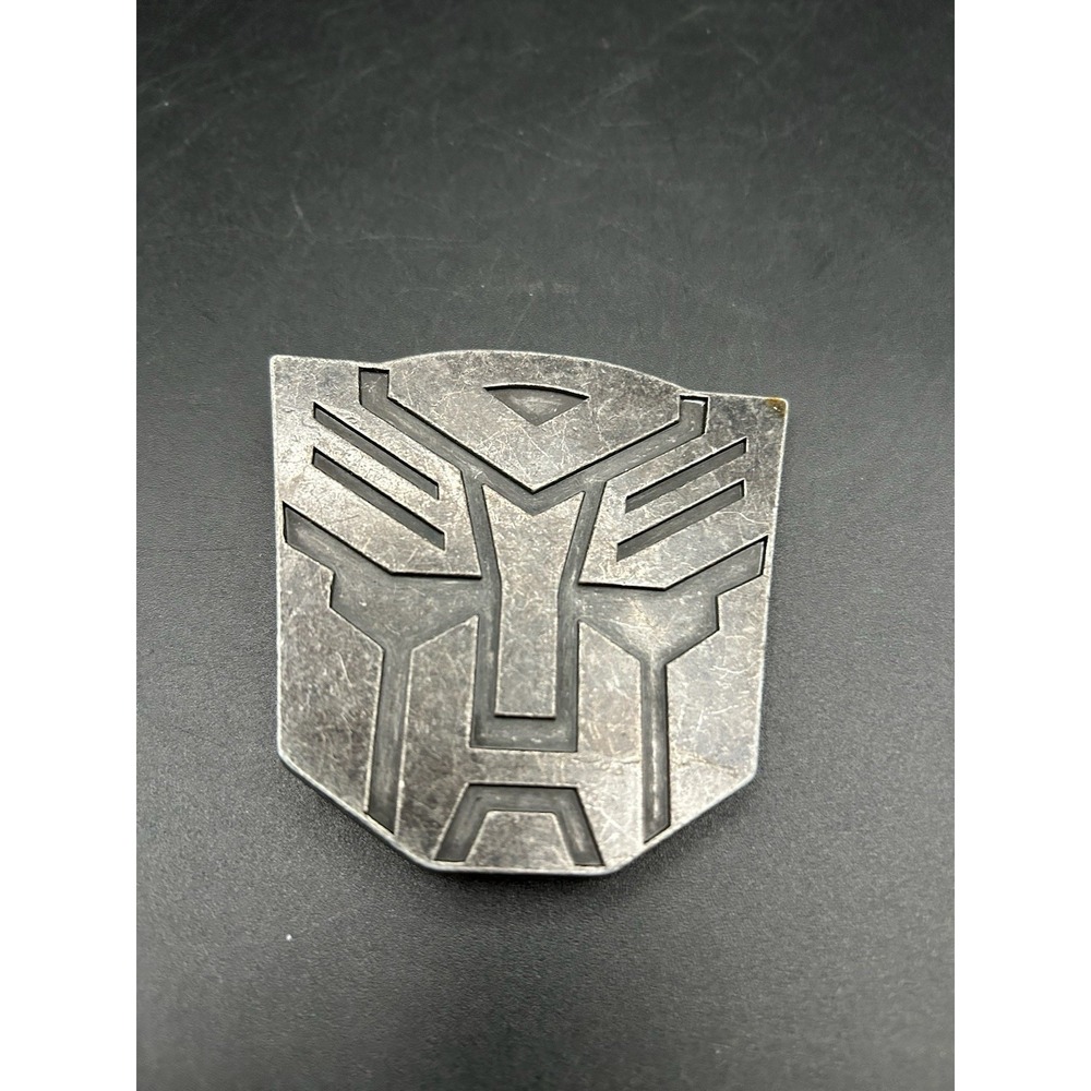 Hasbro Transformers Autobot Belt Buckle Silver Distressed Vintage Look